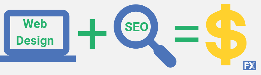 A graphic showing the benefits of including SEO in a website redesign