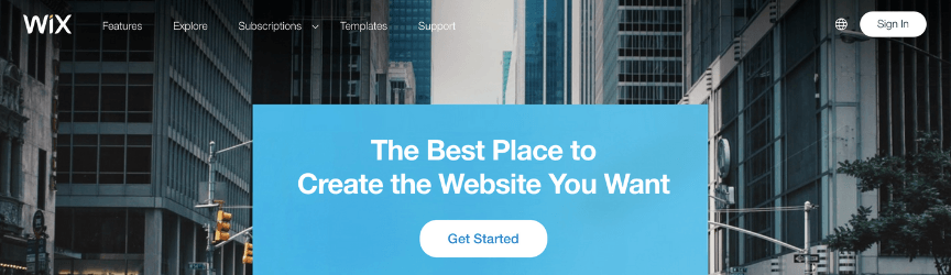wix homepage