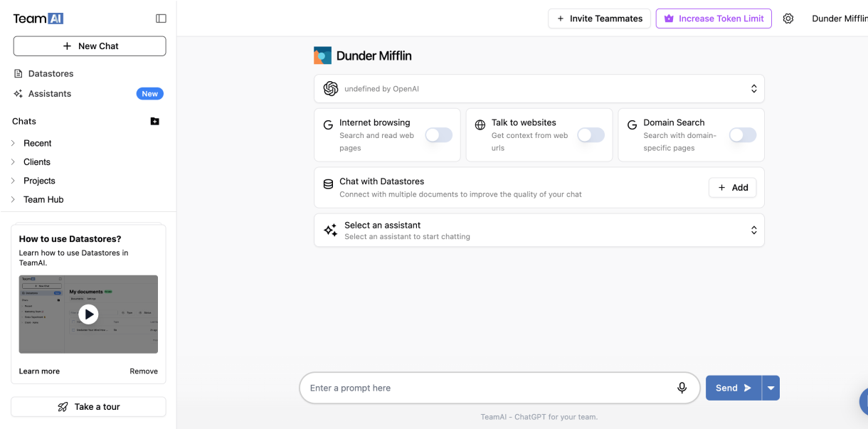 TeamAI Platform Screenshot