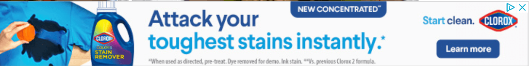 Banner ad promoting Clorox products