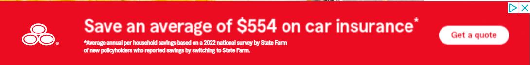 Banner ad for State Farm
