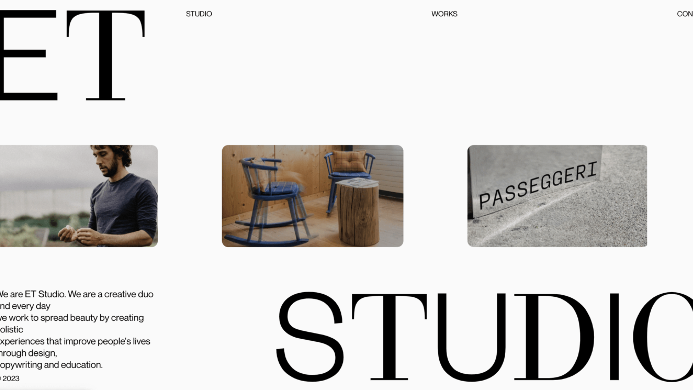 Etstudio homepage