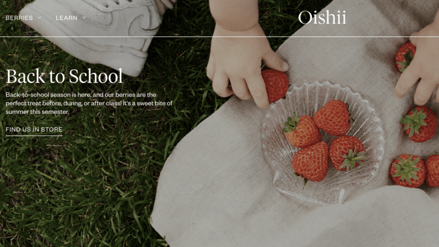 Oishii homepage