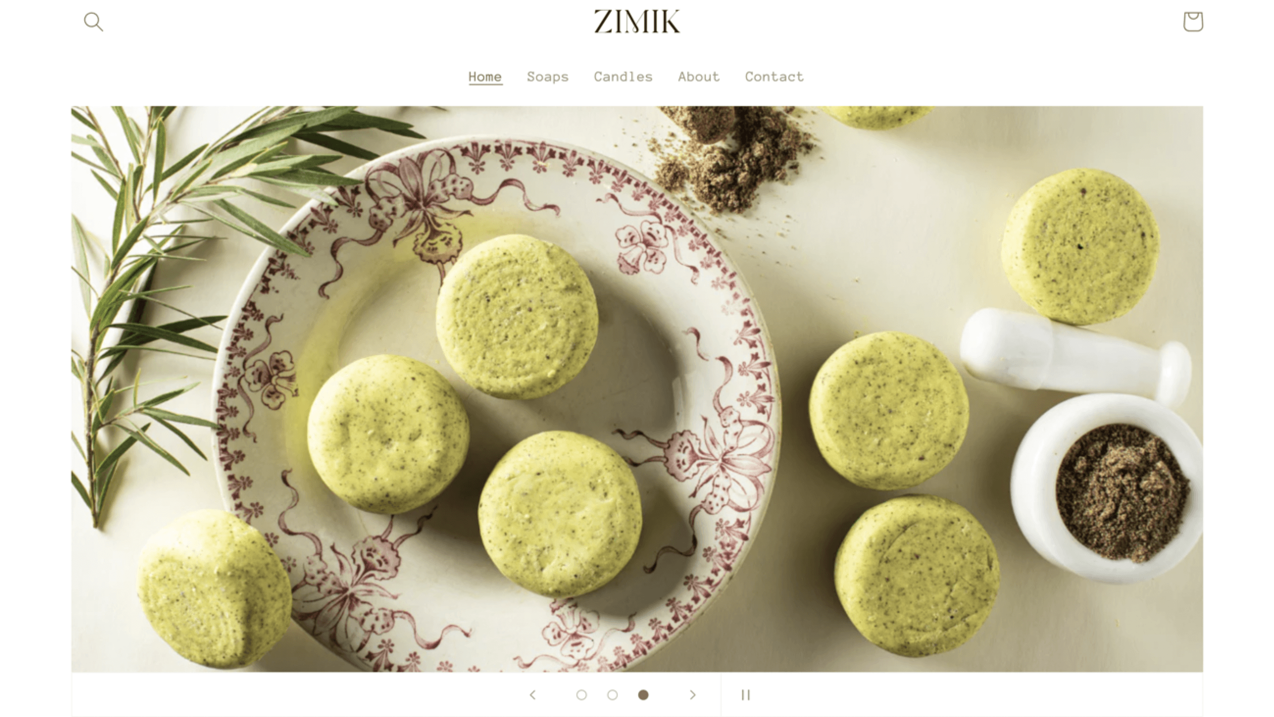 Zimik homepage