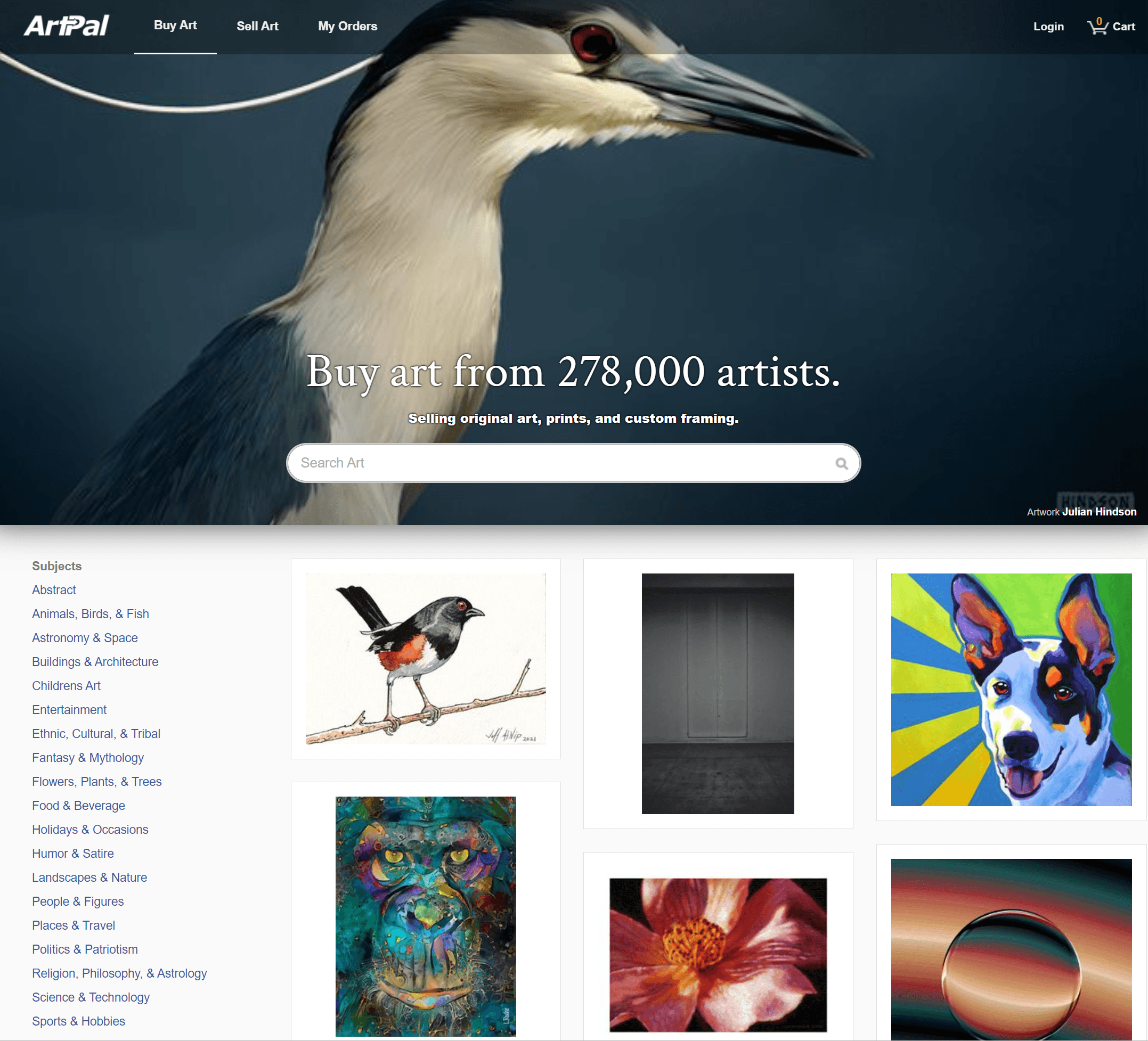 ArtPal homepage