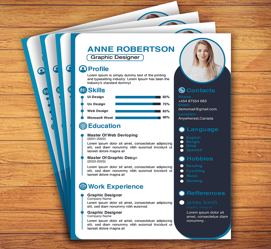 Resume example from Anne Robertson