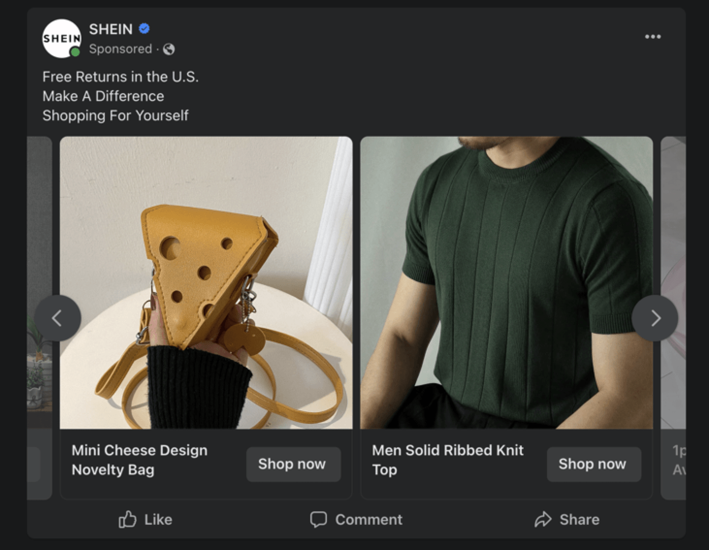 facebook ads example