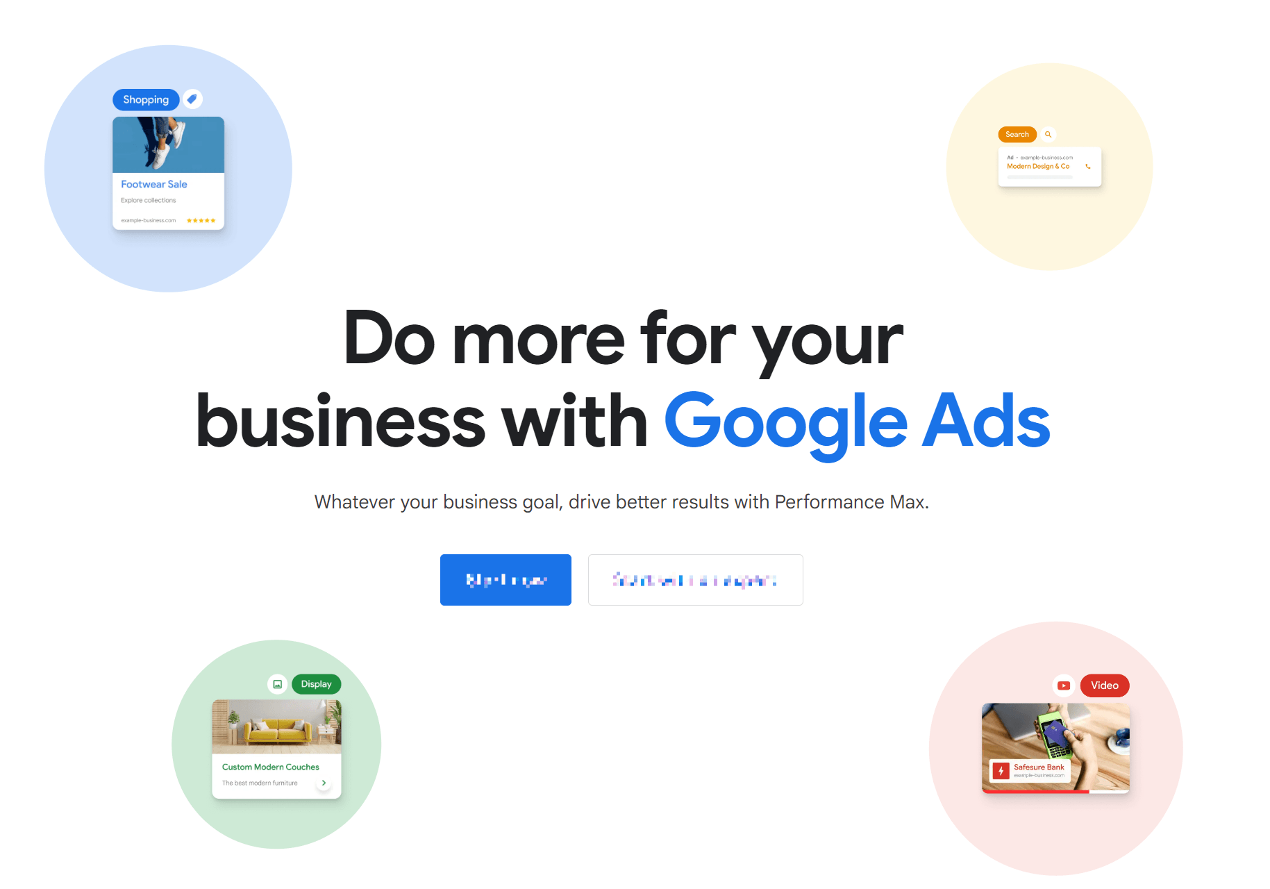 Homepage for Google Ads