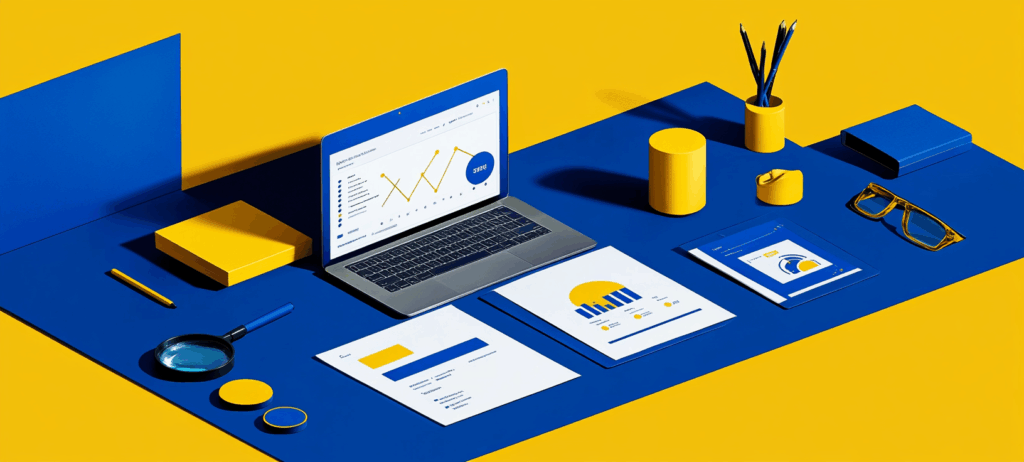 An AI-generated image representing 2026 SEO benchmarks that over keyword rankings, backlinks, content, and AI Overviews by industry.