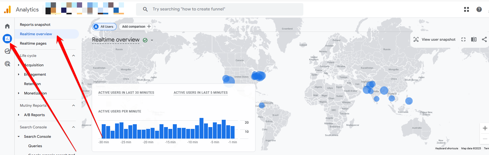 Google Analytics Realtime Report