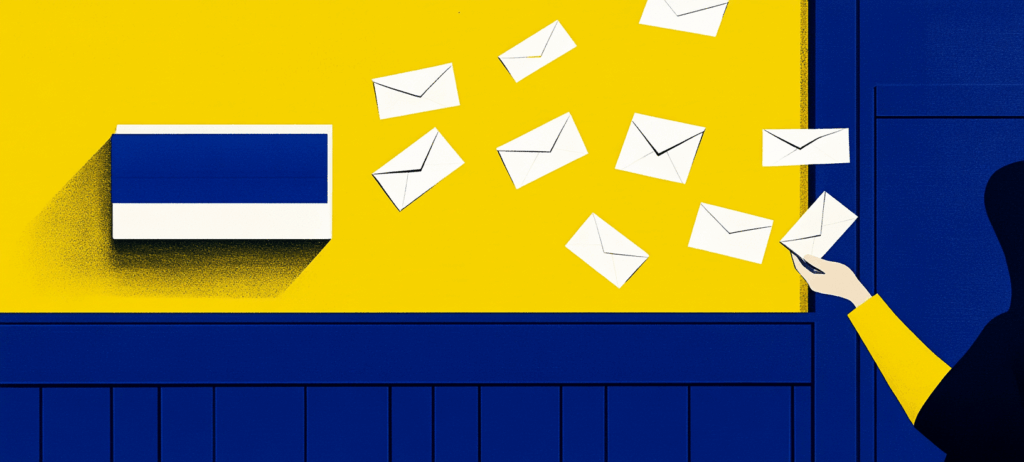 An AI-generated image depicting email marketing benchmarks.