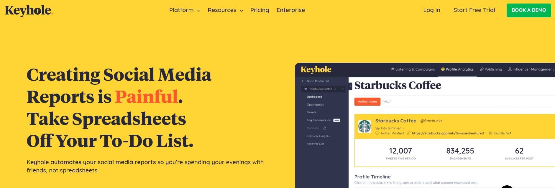 Screenshot of Keyhole website