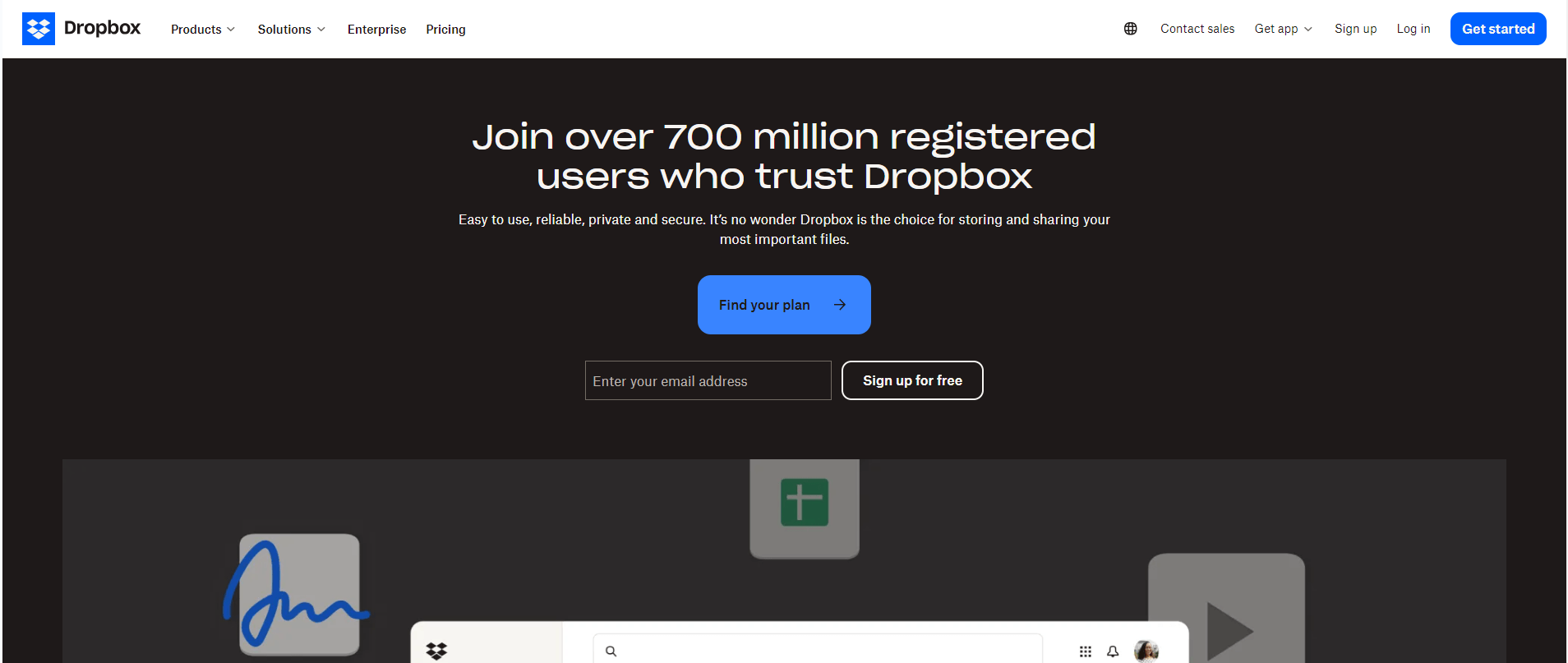Dropbox proposition example