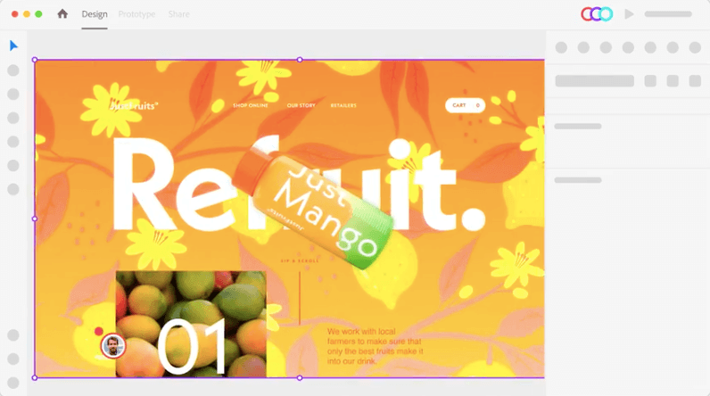 Adobe XD interface