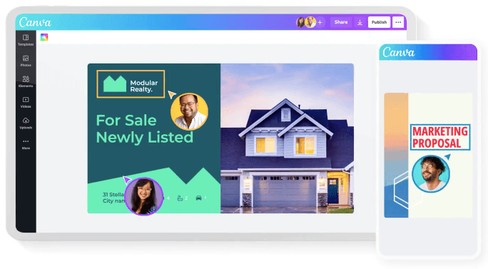 Canva graphic design interface
