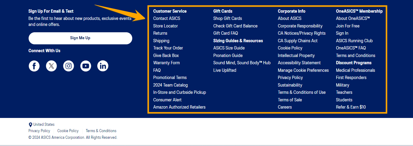 footer navigation example
