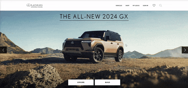 example of a minimal navigation by lexus