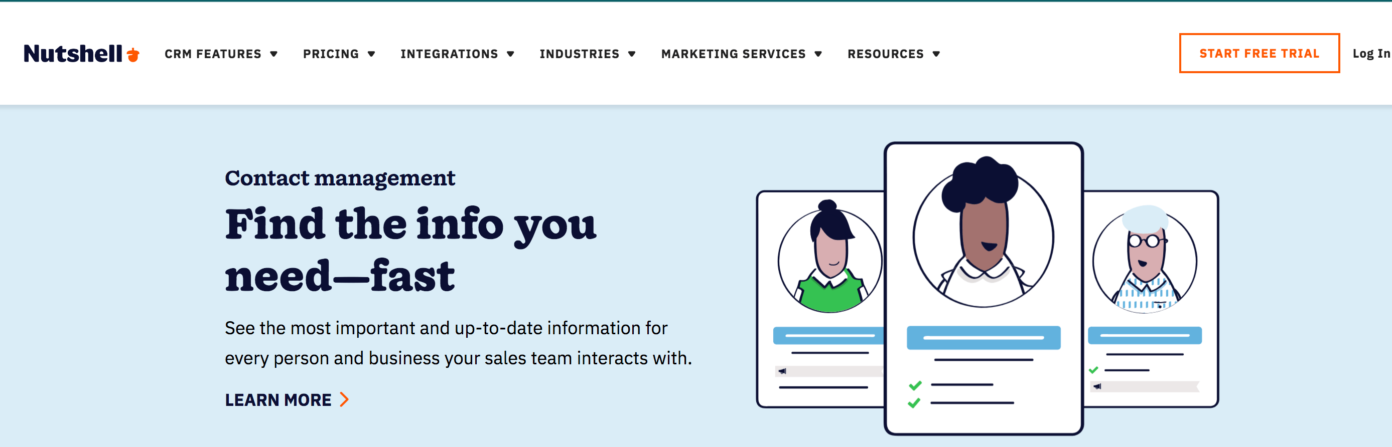 Homepage for Nutshell