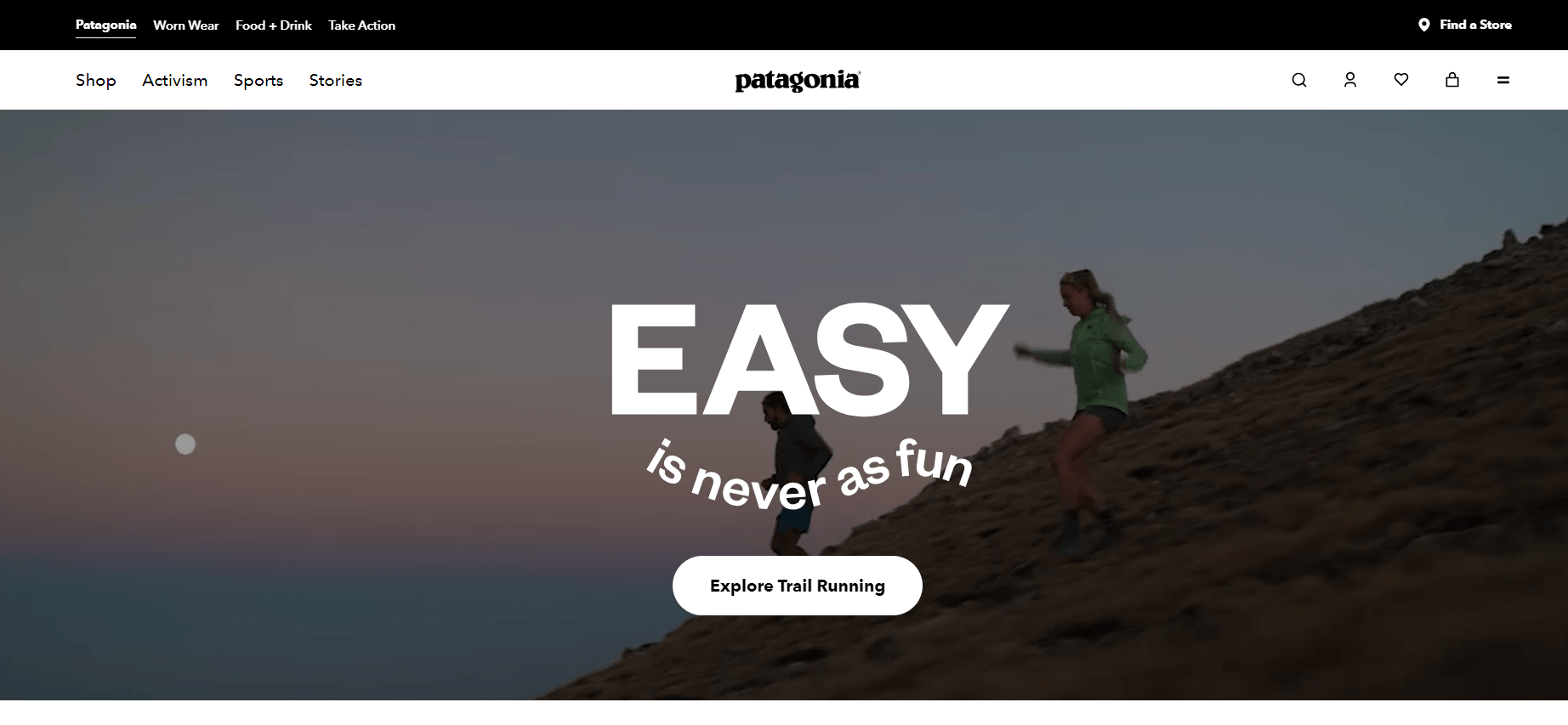 patagonia site navigation