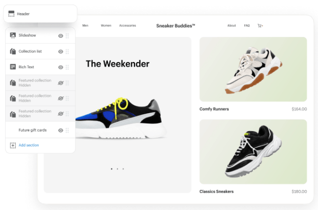 Shopify website builder