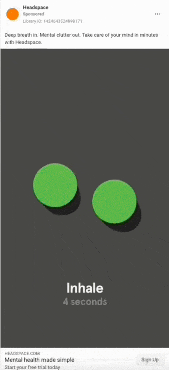 headspace facebook video ad