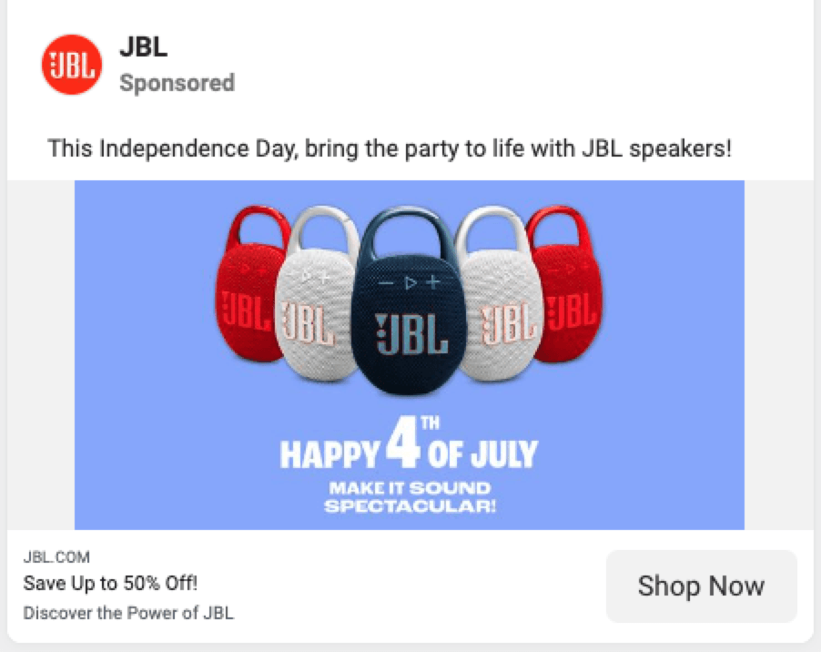 jbl facebook image ad
