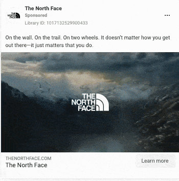 the north face facebook video ad