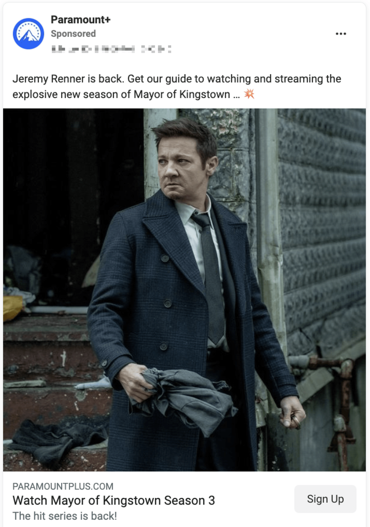 paramount+ facebook image ad