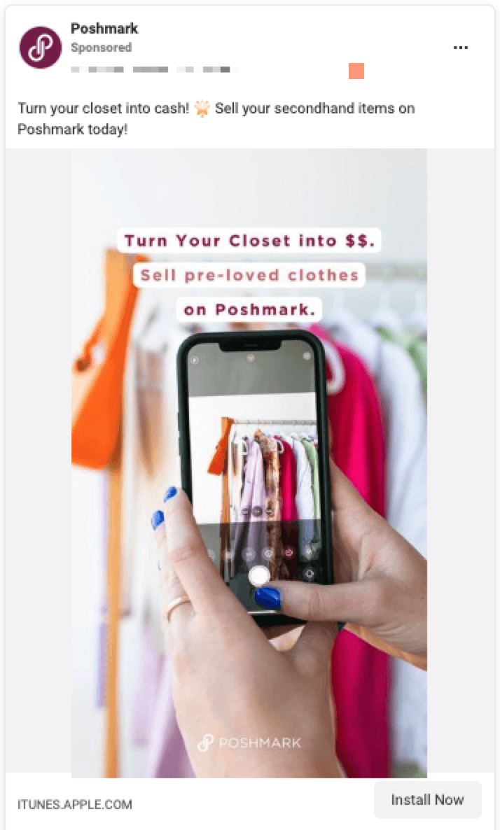 poshmark facebook image ad