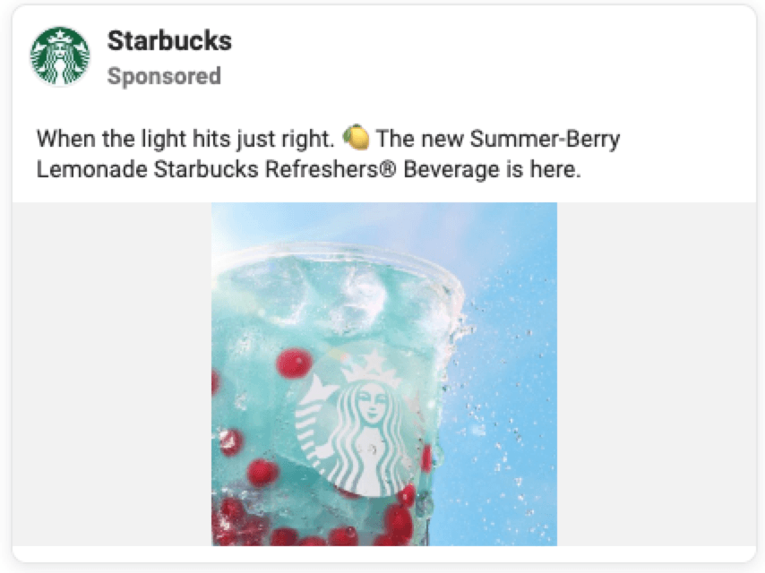 starbucks facebook image ad