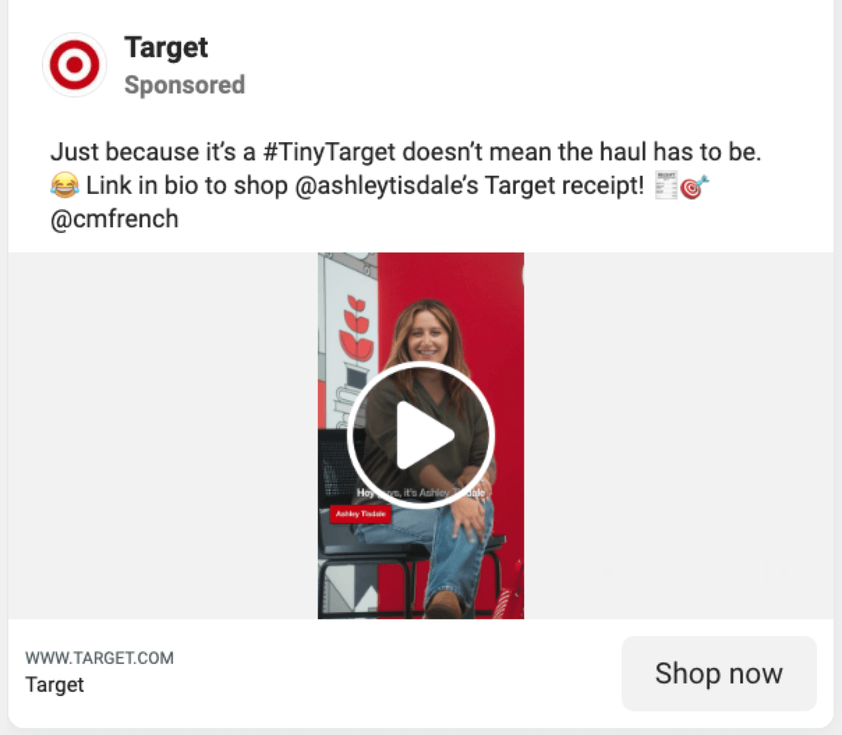 target facebook video ad