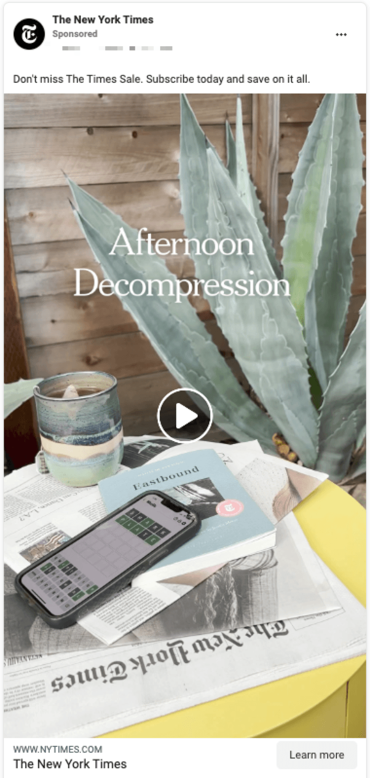the new york times facebook video ad