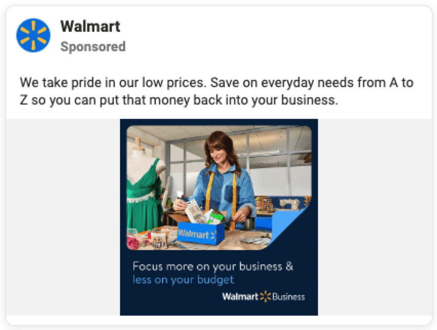walmart facebook image ad