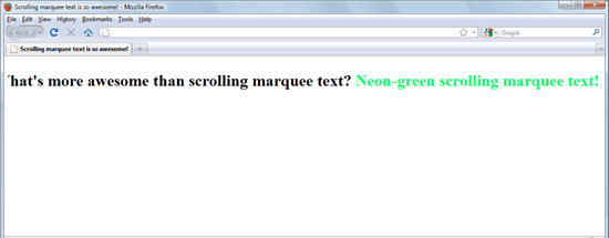 Scrolling Marquees