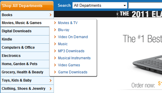 Vertical Bar/Sidebar Navigation