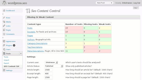 SEO Content Control