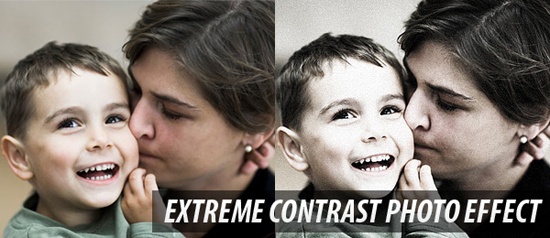 Extreme Contrast Photo Effect