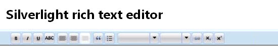 Silverlight Rich Text Editor