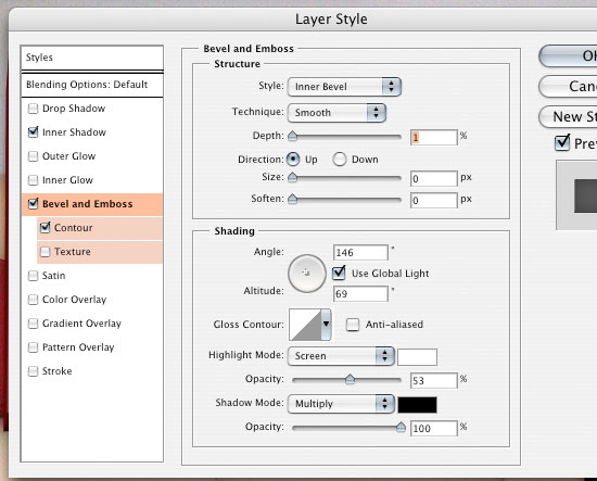 Adding the layer styles to the front face