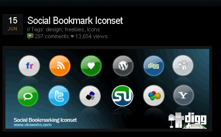 Social Bookmark Iconset screen shot