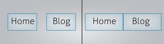 Grouping items together for usability