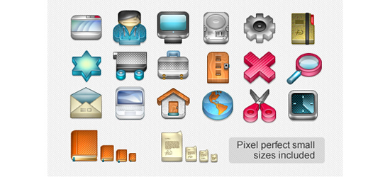 3D Glossy Icon Set: 20 Free Icons (with PSD)