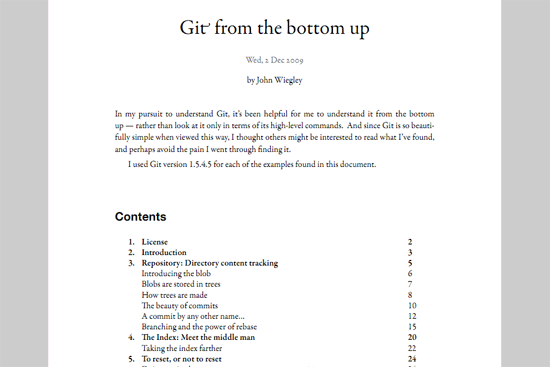 Git From the Bottom Up