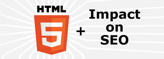 HTML5 logo with text 'Impact on SEO'