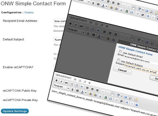 ONW Simple Contact Form