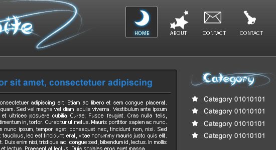 Create a Dark Themed Web Design - screen shot.