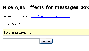 Nice Ajax Effects for messages - Screenshot