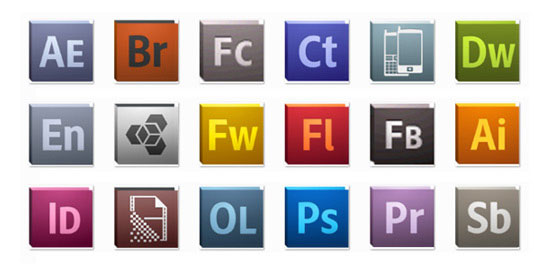 Abobe CS5 Master Collection Icons