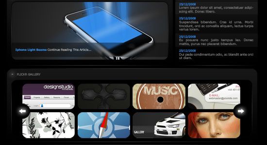 Dark Style Web Template - screen shot.