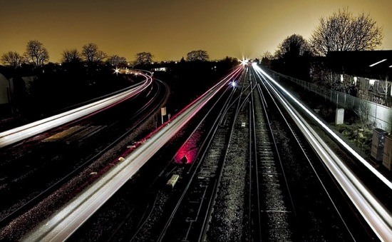 Train Track Light Trails